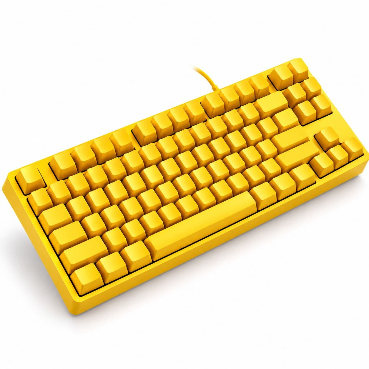 NMC TKL warna kuning, tampak diagonal